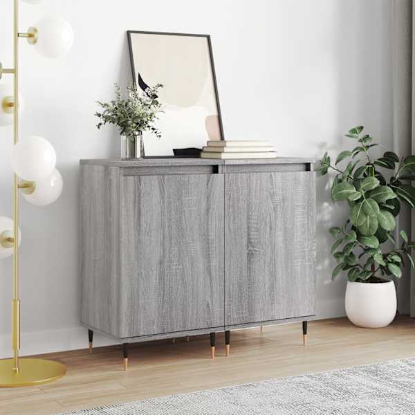 Puhvetkapid 2 tk, hall Sonoma tamm, 40 × 35 × 70 cm, tehispuit