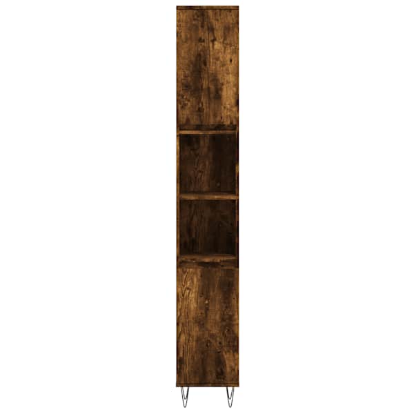Vannitoakapp, suitsutatud tamm, 30 × 30 × 190 cm, tehispuit