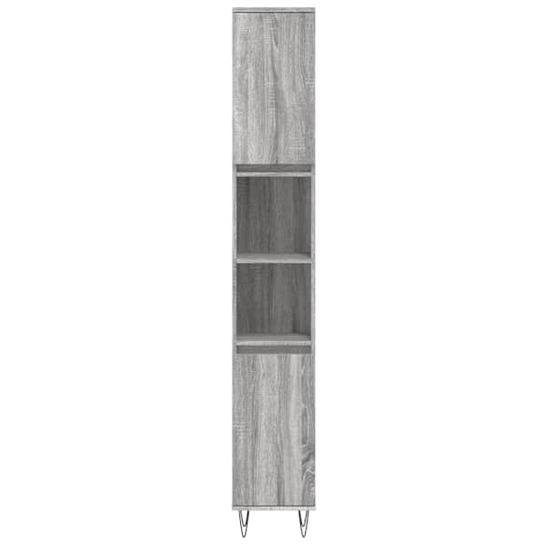 Vannitoakapp, hall Sonoma tamm, 30 × 30 × 190 cm, tehispuit