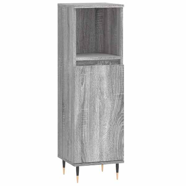 Vannitoakapp, hall Sonoma tamm, 30 × 30 × 100 cm, tehispuit