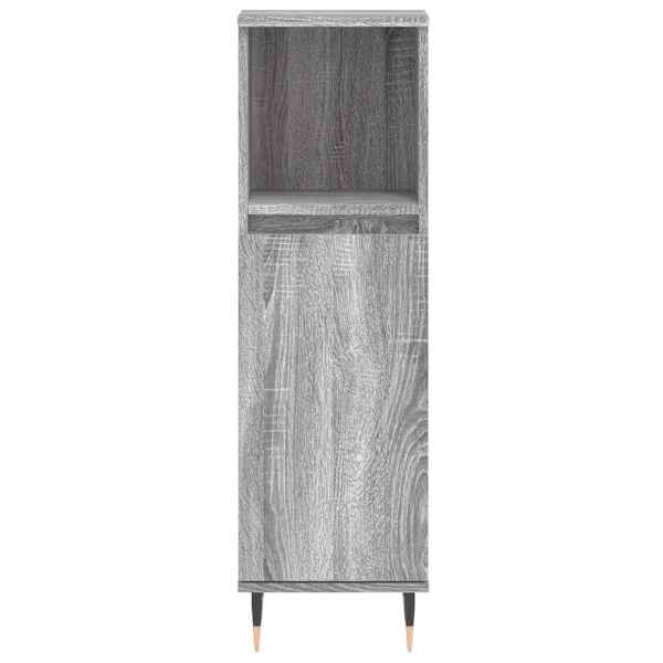 Vannitoakapp, hall Sonoma tamm, 30 × 30 × 100 cm, tehispuit
