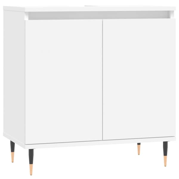 Vannitoakapp, valge, 58 × 33 × 60 cm, tehispuit