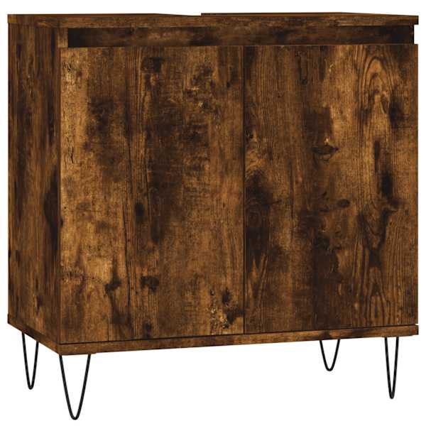 Vannitoakapp, suitsutatud tamm, 58 × 33 × 60 cm, tehispuit