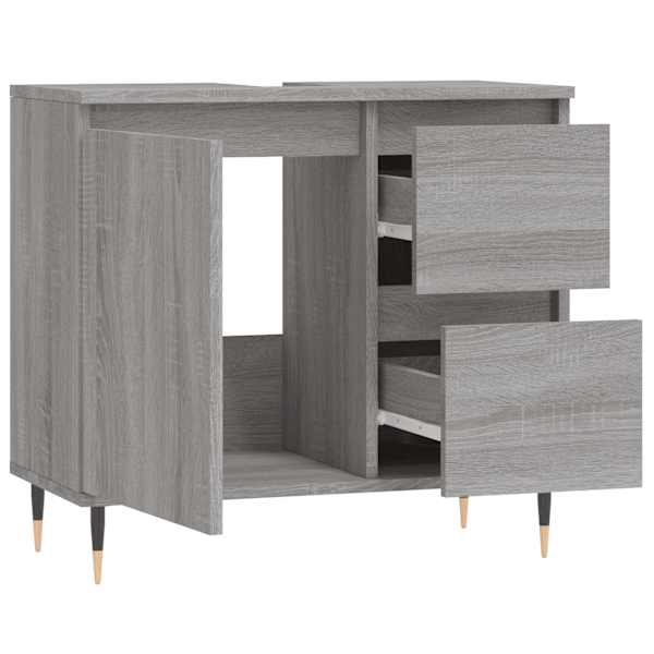 Vannitoakapp, hall Sonoma tamm, 65 × 33 × 60 cm, tehispuit