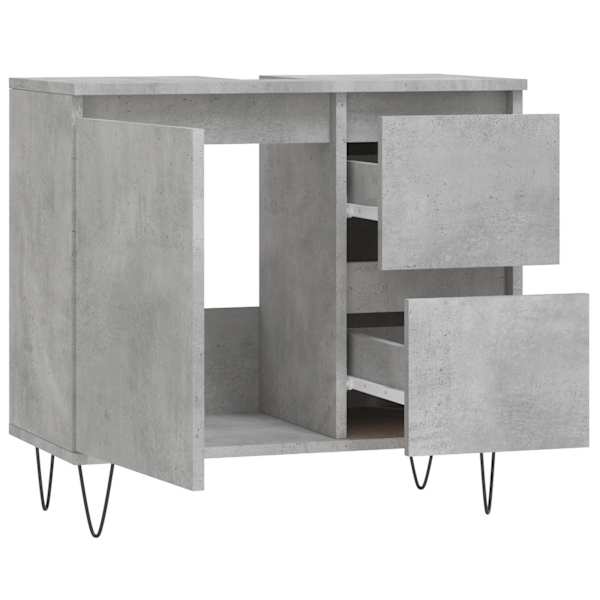 Vannitoakapp, betoonhall, 65 × 33 × 60 cm, tehispuit
