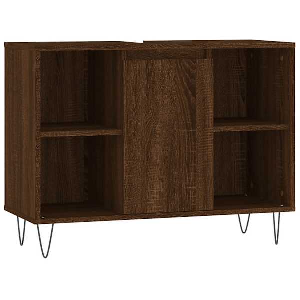 Vannitoakapp, pruun tamm, 80 × 33 × 60 cm, tehispuit