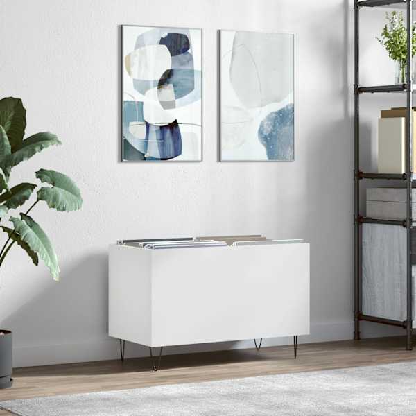 Plaadikapp, valge, 74,5 × 38 × 48 cm, tehispuit