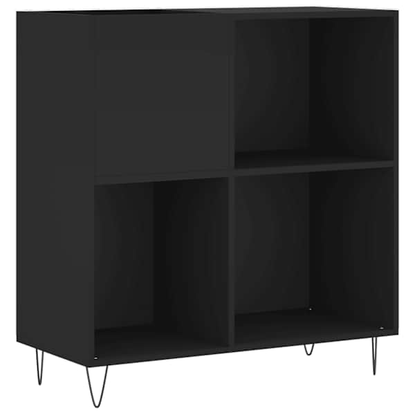 Plaadikapp, must, 84,5 × 38 × 89 cm, tehispuit