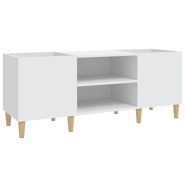 Plaadikapp valge 121 × 38 × 48 cm töödeldud puidust
