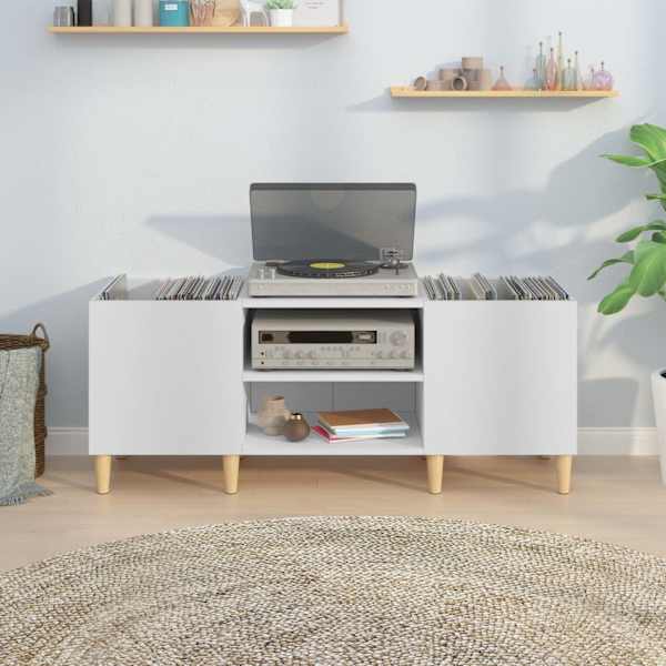 Plaadikapp valge 121 × 38 × 48 cm töödeldud puidust