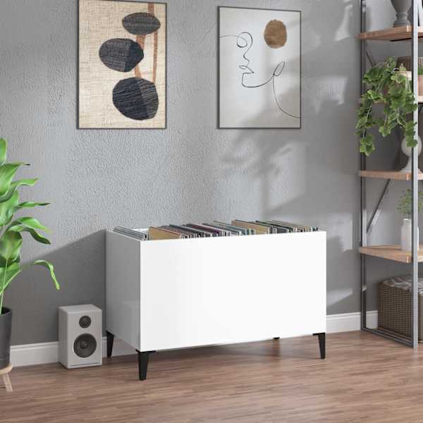 Plaadikapp, kõrgläikega valge, 74,5 × 38 × 48 cm, tehispuit