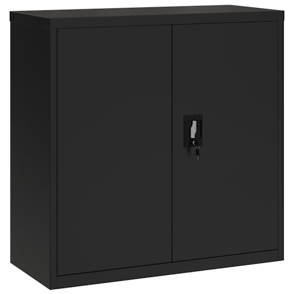 Dokumendikapp, must, 90 × 40 × 90 cm, teras