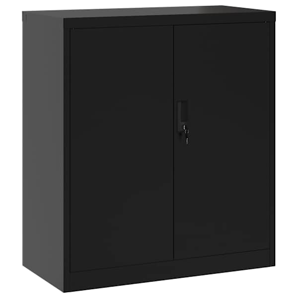 Dokumendikapp, must, 79 × 40 × 90 cm, teras