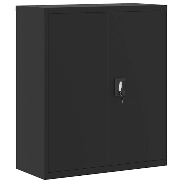 Dokumendikapp, must, 90 × 40 × 105 cm, teras