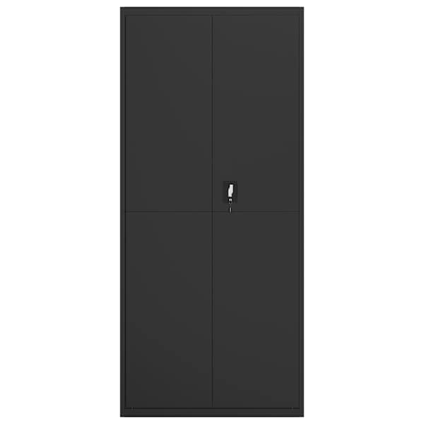 Dokumendikapp, must, 90 × 40 × 200 cm, teras