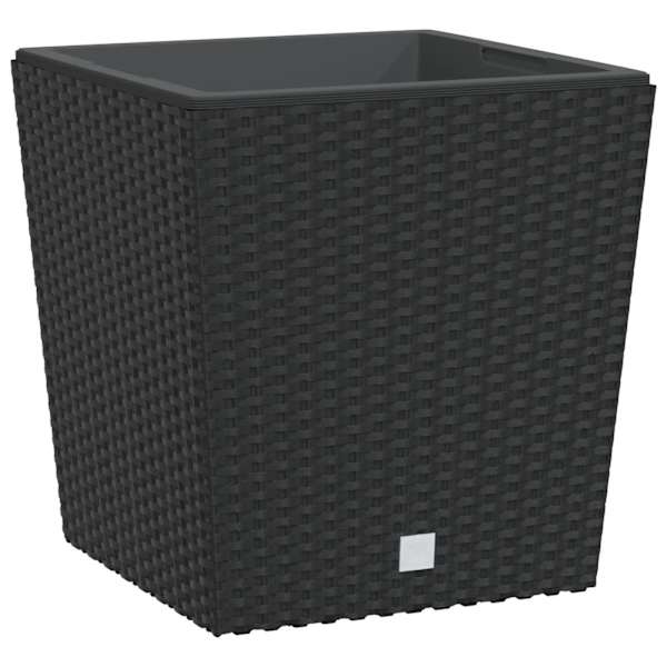Taimekast eemaldatava sisuga 32 × 32 × 32,5 cm, rotangi välimusega PP (polüpropüleen) – antratsiithall