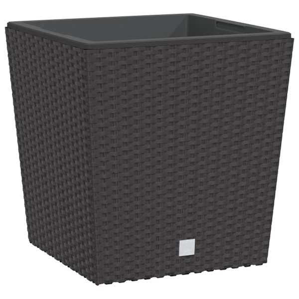 Taimekast eemaldatava sisuga 32 × 32 × 32,5 cm, rotangi välimusega PP (polüpropüleen) – pruun