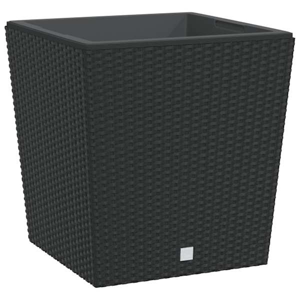 Taimekast eemaldatava sisuga 40 × 40 × 41 cm, rotangi välimusega PP (polüpropüleen) – antratsiithall