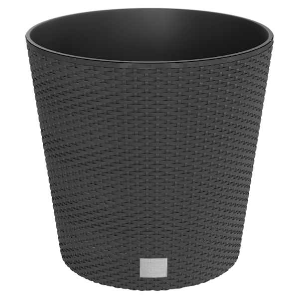 Taimekast eemaldatava sisuga 40 × 37,5 cm, rotangi välimusega PP (polüpropüleen) – antratsiithall