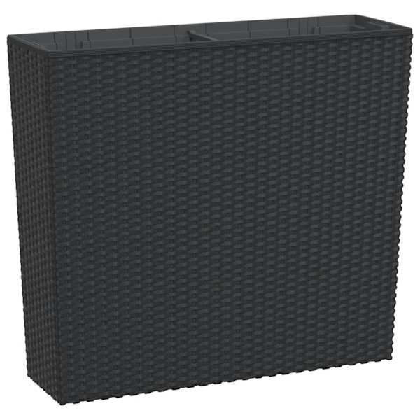 Taimekast eemaldatava sisuga 58 × 18 × 50 cm, rotangi välimusega PP (polüpropüleen) – antratsiithall