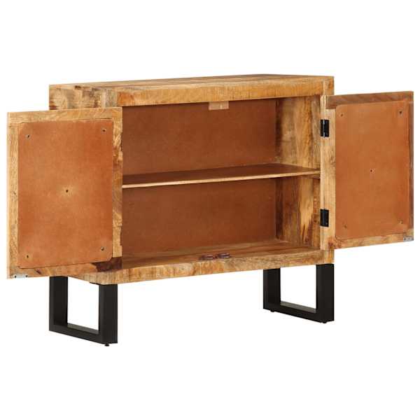 Puhvetkapp, 80 × 30 × 71 cm, töötlemata mangopuit ja metall