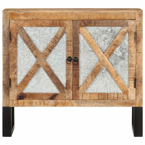 Puhvetkapp, 80 × 30 × 71 cm, töötlemata mangopuit ja metall
