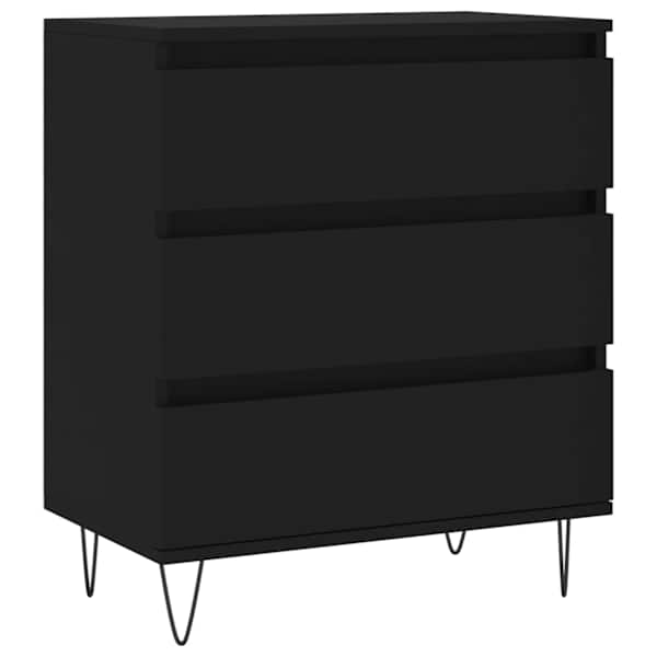 Puhvetkapp, must, 60 × 35 × 70 cm, tehispuit