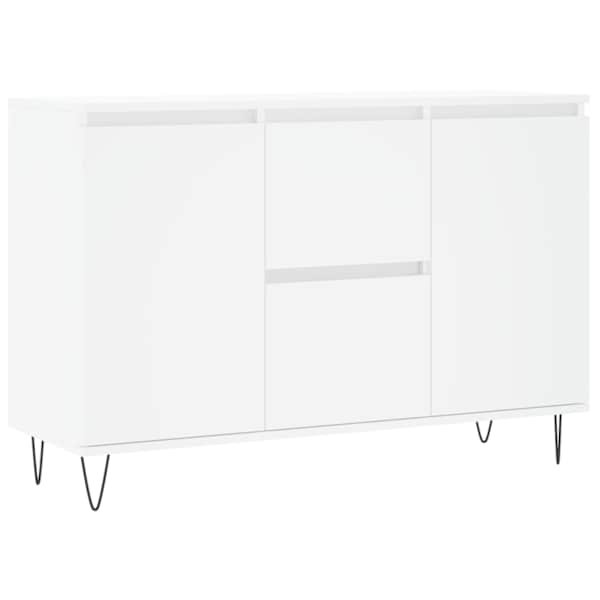 Puhvetkapp, valge, 101,5 × 35 × 70 cm, tehispuit
