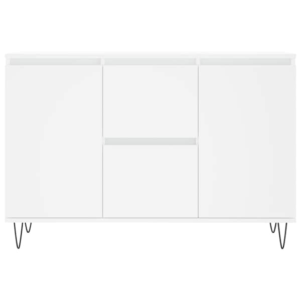 Puhvetkapp, valge, 101,5 × 35 × 70 cm, tehispuit