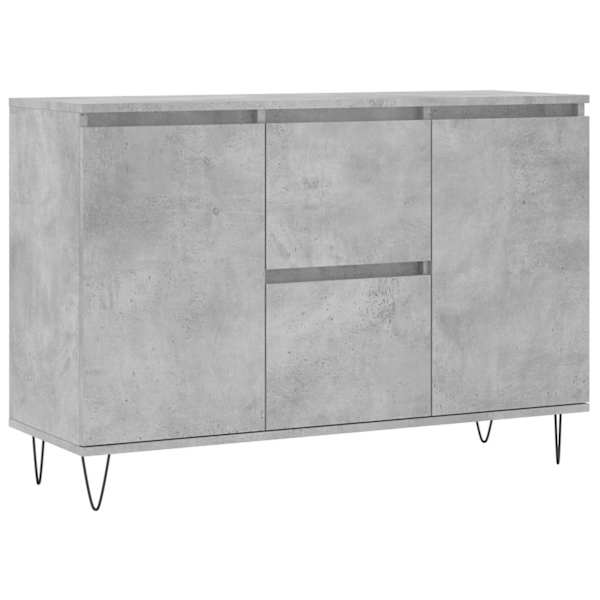 Puhvetkapp, betoonhall, 101,5 × 35 × 70 cm, tehispuit