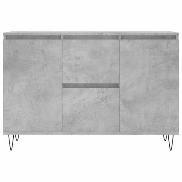 Puhvetkapp, betoonhall, 101,5 × 35 × 70 cm, tehispuit