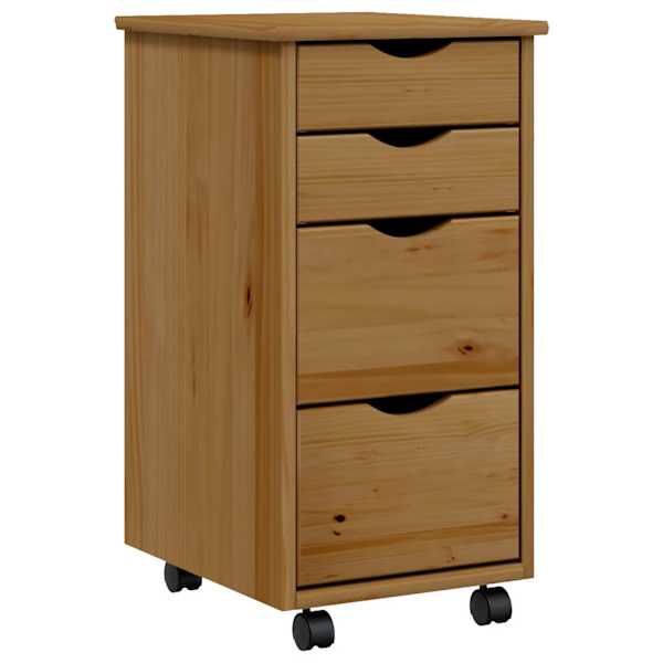 Ratastega sahtlikapp "MOSS", meepruun, männipuit