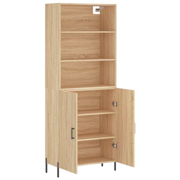 Kõrge kapp, Sonoma tamm, 69,5 × 34 × 180 cm, tehispuit