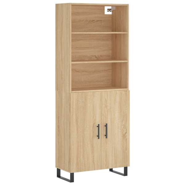 Kõrge kapp, Sonoma tamm, 69,5 × 34 × 180 cm, tehispuit