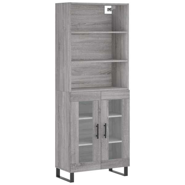 Kõrge kapp, hall Sonoma tamm, 69,5 × 34 × 180 cm, tehispuit