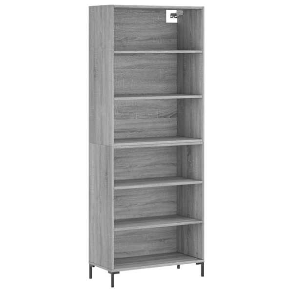 Kõrge kapp, hall Sonoma tamm, 69,5 × 32,5 × 180 cm, tehispuit