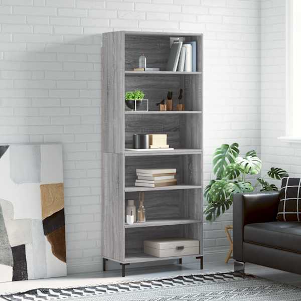Kõrge kapp, hall Sonoma tamm, 69,5 × 32,5 × 180 cm, tehispuit