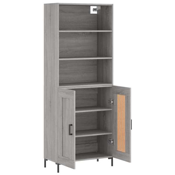 Kõrge kapp, hall Sonoma tamm, 69,5 × 34 × 180 cm, tehispuit