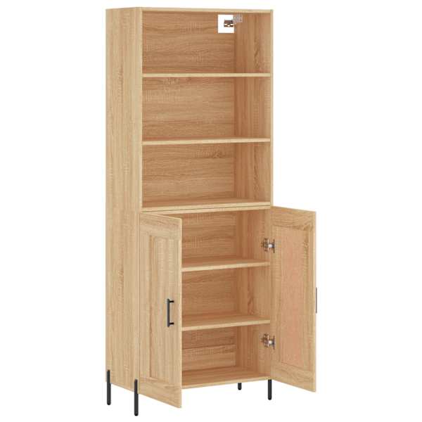 Kõrge kapp, Sonoma tamm, 69,5 × 34 × 180 cm, tehispuit