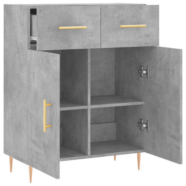 Puhvetkapp, betoonhall, 69,5 × 34 × 90 cm, tehispuit
