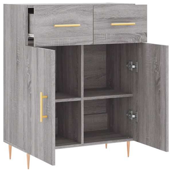 Puhvetkapp, hall, Sonoma tamm, 69,5 × 34 × 90 cm, tehispuit