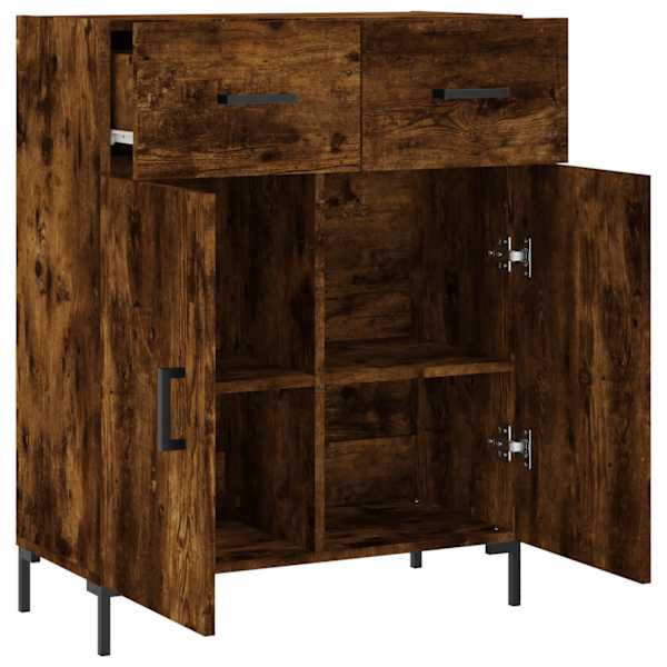 Puhvetkapp, suitsutatud tamm, 69,5 × 34 × 90 cm, tehispuit