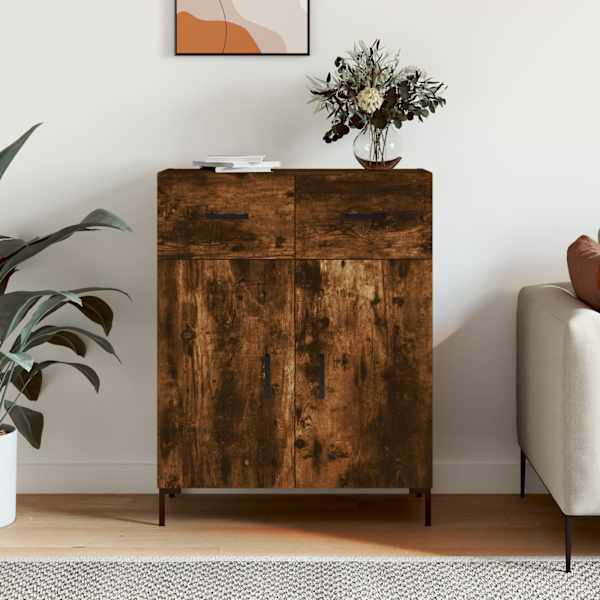 Puhvetkapp, suitsutatud tamm, 69,5 × 34 × 90 cm, tehispuit
