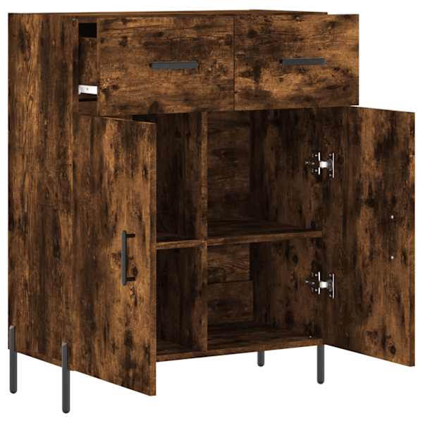 Puhvetkapp, suitsutatud tamm, 69,5 × 34 × 90 cm, tehispuit