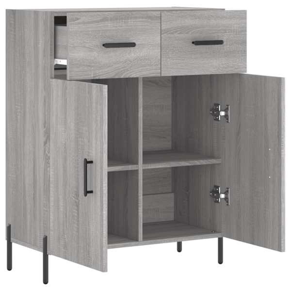 Puhvetkapp, hall, Sonoma tamm, 69,5 × 34 × 90 cm, tehispuit