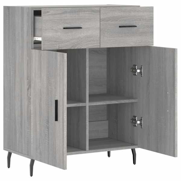 Puhvetkapp, hall, Sonoma tamm, 69,5 × 34 × 90 cm, tehispuit