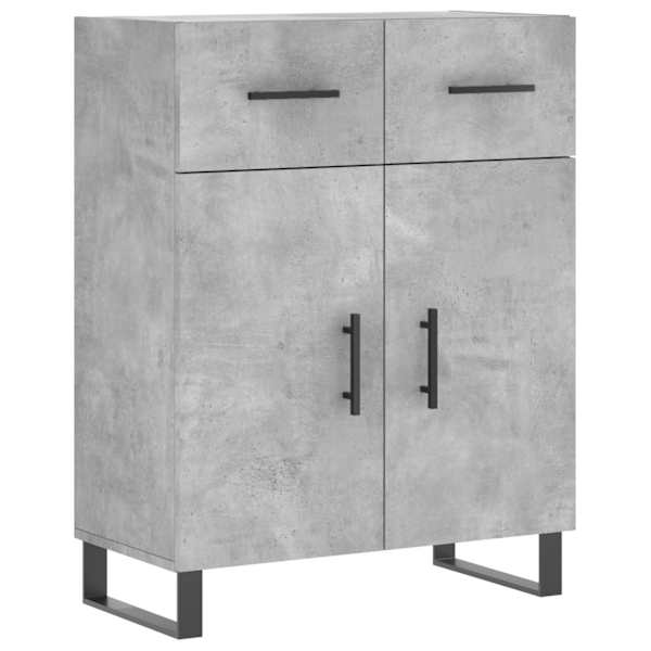 Puhvetkapp, betoonhall, 69,5 × 34 × 90 cm, tehispuit