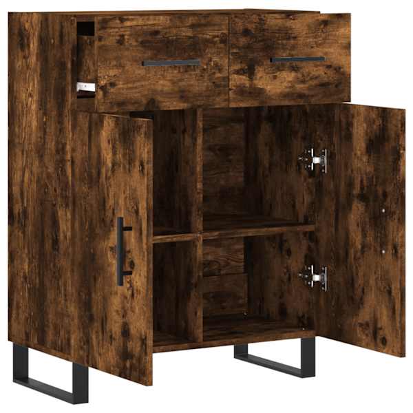 Puhvetkapp, suitsutatud tamm, 69,5 × 34 × 90 cm, tehispuit