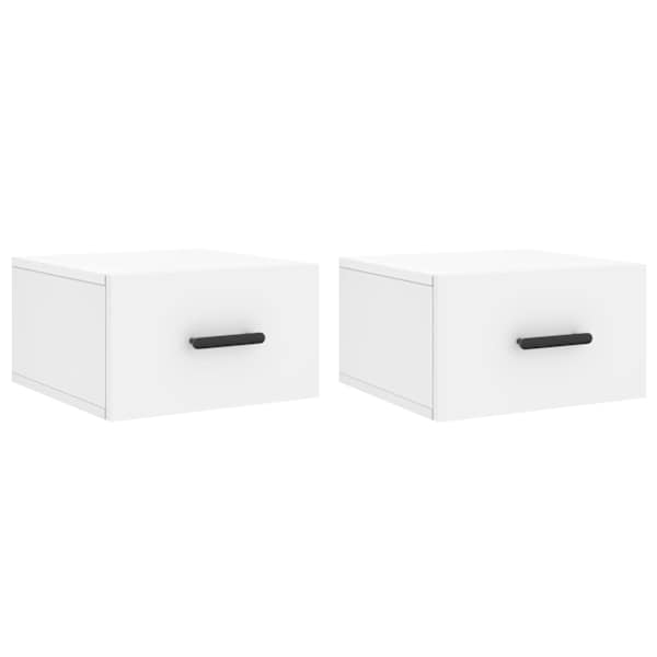 Seinale kinnitatavad öökapid, valge, 35 × 35 × 20 cm