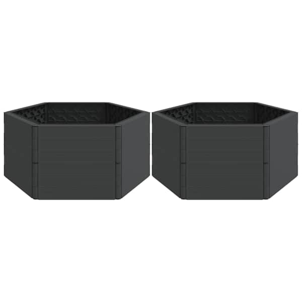 Taimekast 53 × 26 × 3,5 cm, polüpropüleen (PP) – antratsiithall – 2 tk